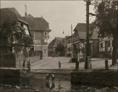 Historische Aufnahme Mühlenplatz Pferdeschwemme
