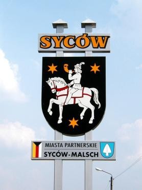 Ortseingangsschild Syców