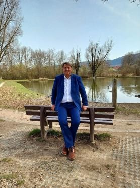 Bürgermeister Markus Bechler am Bühnsee in Malsch