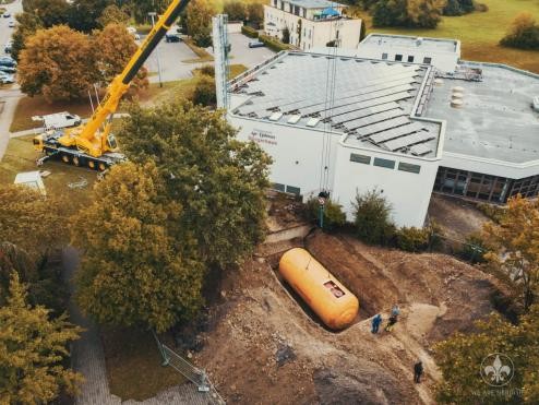 Nahwärme Bühnsee Luftaufnahme