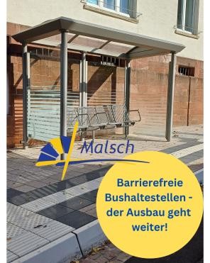 Barrierefreie Bushaltestelle