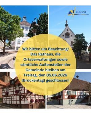 Collage aller vier Rathäuser