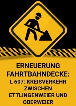 Schild mit Bauarbeiter