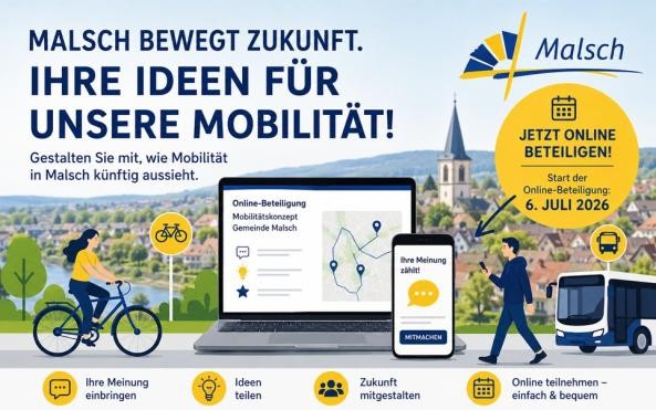 Plakat zur Beteiligung am Mobilitätskonzept